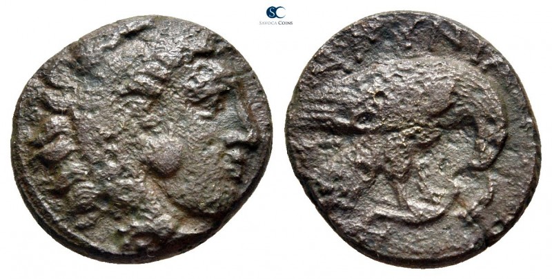 Kings of Macedon. Uncertain mint. Amyntas III 393-369 BC. 
Bronze Æ

16mm., 3...