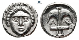 Thrace. Apollonia Pontica 475-400 BC. Diobol AR