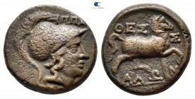 Thessaly. Thessalian League 196-27 BC. Dichalkon Æ