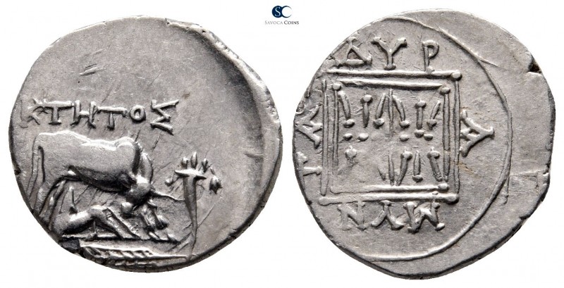 Illyria. Dyrrhachion. KTHTOΣ AMYNTA (Ktetos and Amynta), magistrates circa 229-1...