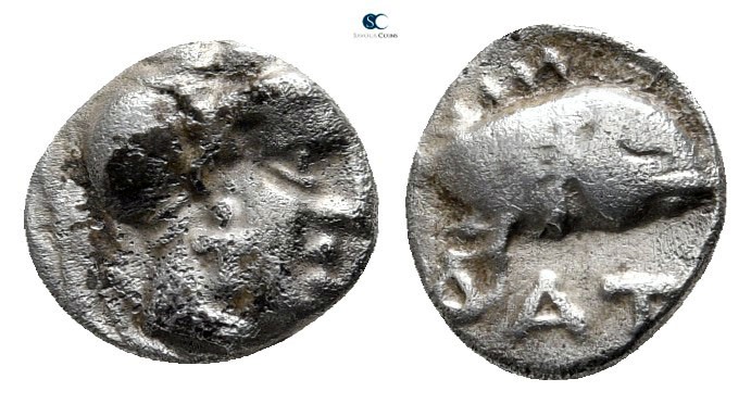 Paphlagonia. Sinope. Datames, Persian Satrap 364-362 BC. 
Obol AR

9mm., 0,66...