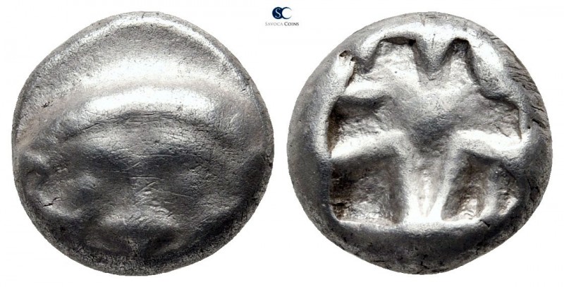 Mysia. Parion 500-475 BC. 
Drachm AR

12mm., 3,35g.



nearly very fine