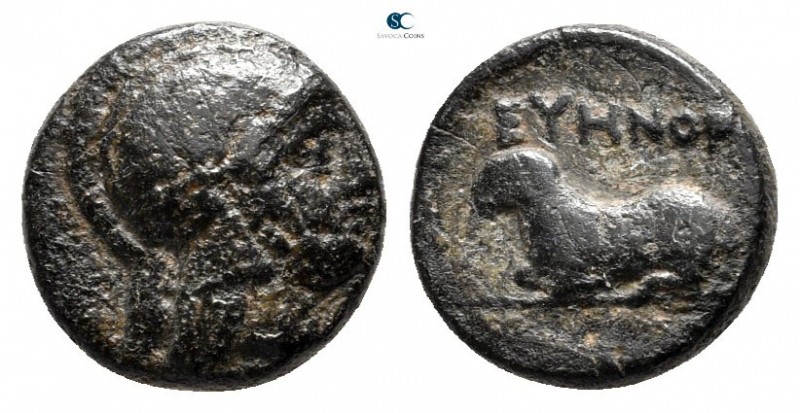 Ionia. Klazomenai circa 387-300 BC. ΕΥHΝΟΡΙΔΗΣ (Euenorides), magistrate
Bronze ...