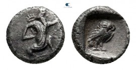 Cilicia. Uncertain mint circa 400-300 BC. Tetartemorion AR