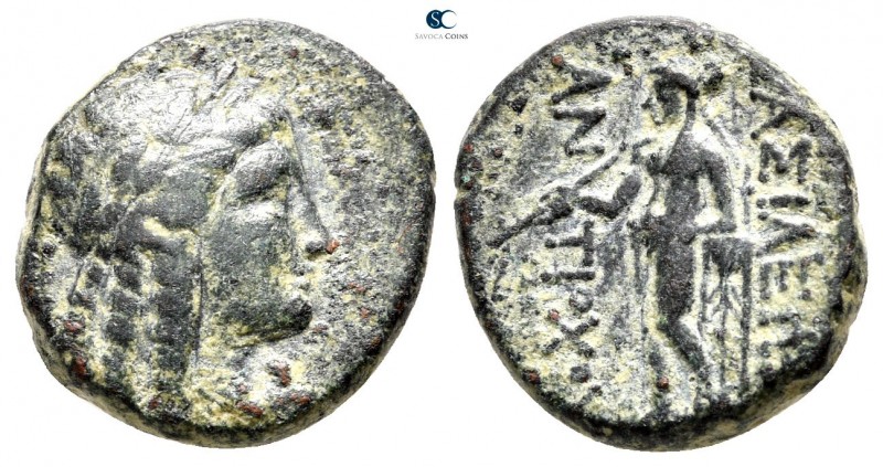 Seleukid Kingdom. Sardeis. Antiochos III Megas 223-187 BC. 
Bronze Æ

17mm., ...
