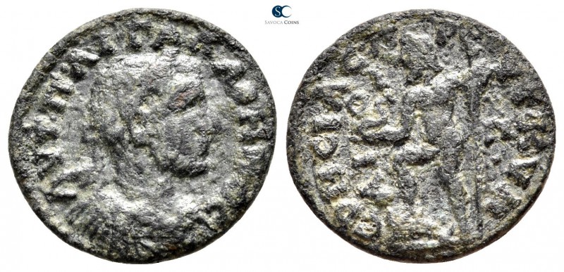 Aiolis. Kyme. Gallienus AD 253-268. 
Bronze Æ

20mm., 3,88g.



very fine...