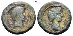 Ionia. Uncertain mint. Gaius Caligula and Livilla AD 37-41. Bronze Æ
