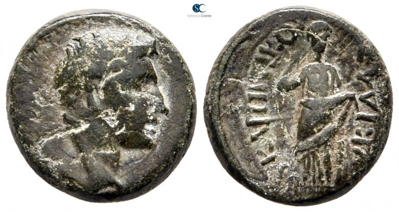 Phrygia. Eukarpeia . Augustus 27 BC-AD 14. ΛΥΚΙΔΑΣ ΕΥΞΕΝΟΥ (Lykidas, son of Euxe...