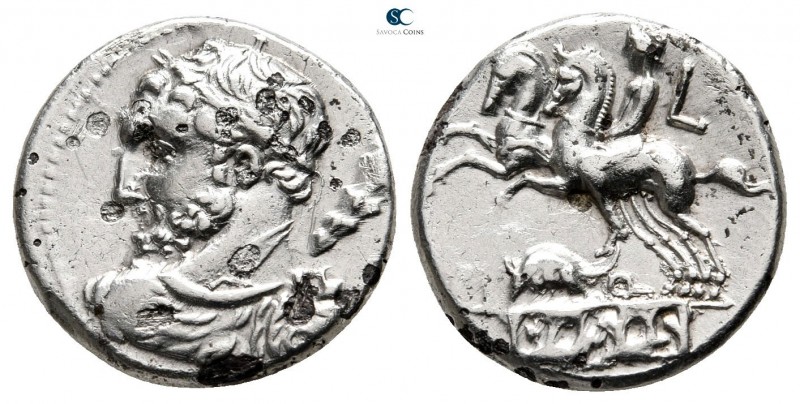 Ti. Quinctius 112-111 BC. Rome
Denarius AR

18mm., 3,93g.



very fine