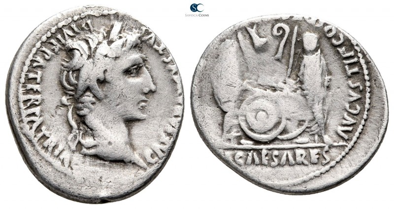 Augustus 27 BC-AD 14. Lugdunum
Denarius AR

20mm., 3,78g.



very fine