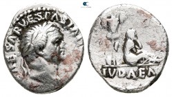 Vespasian AD 69-79. "Judaea Capta" commemorative. Rome. Denarius AR