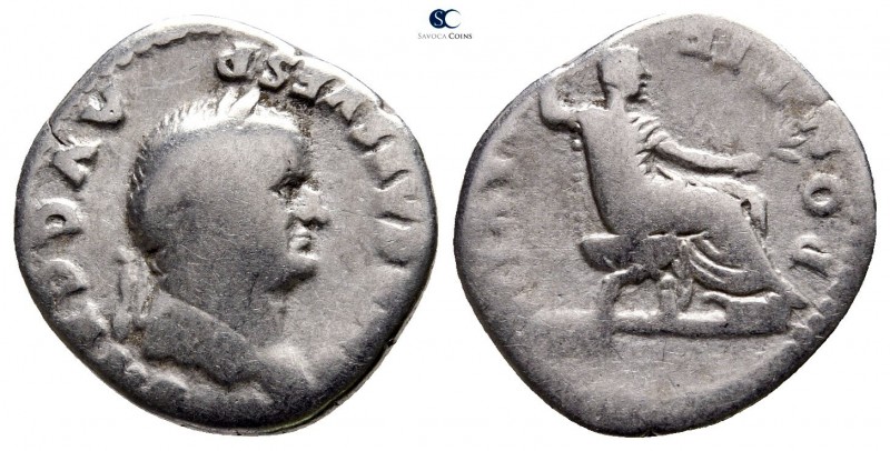 Vespasian AD 69-79. Rome
Denarius AR

19mm., 2,84g.



nearly very fine