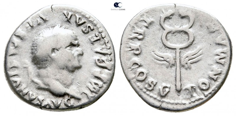 Vespasian AD 69-79. Rome
Denarius AR

19mm., 3,13g.



very fine