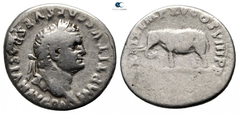Titus AD 79-81. Rome
Denarius AR

18mm., 2,62g.



very fine