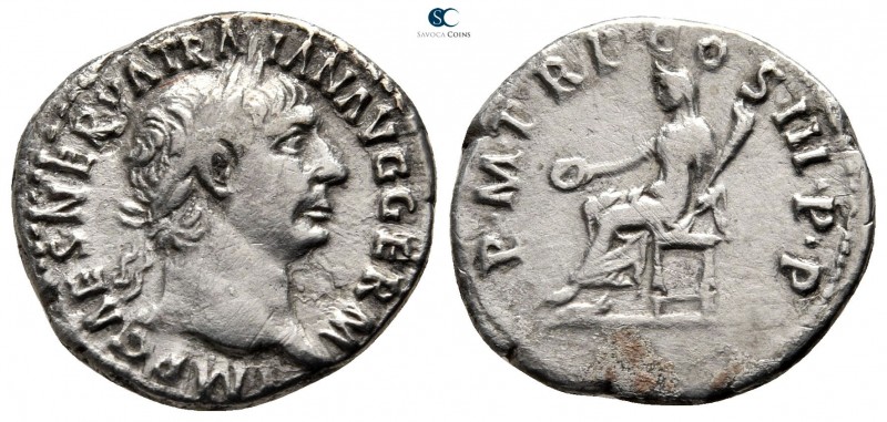 Trajan AD 98-117. Rome
Denarius AR

20mm., 3,10g.



very fine