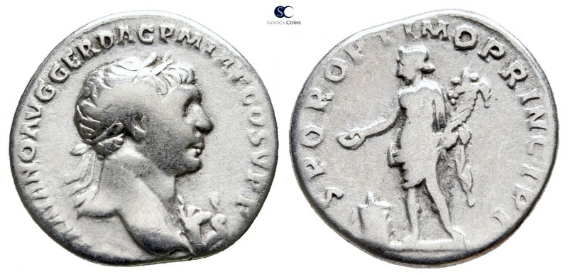 Trajan AD 98-117. Rome
Denarius AR

18mm., 2,91g.



nearly very fine