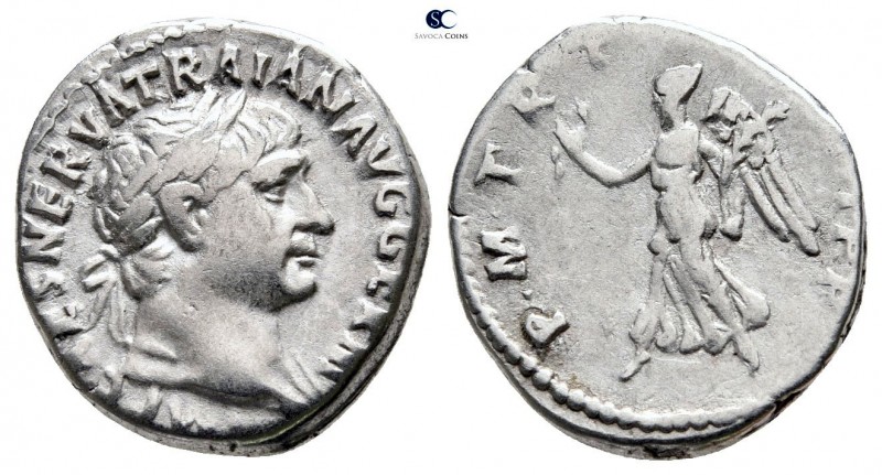Trajan AD 98-117. Rome
Denarius AR

18mm., 3,31g.



very fine