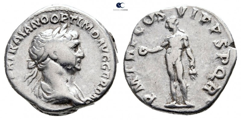 Trajan AD 98-117. Rome
Denarius AR

17mm., 3,33g.



very fine