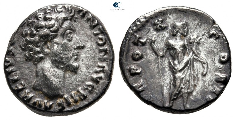 Marcus Aurelius as Caesar AD 139-161. Rome
Denarius AR

16mm., 3,18g.



...