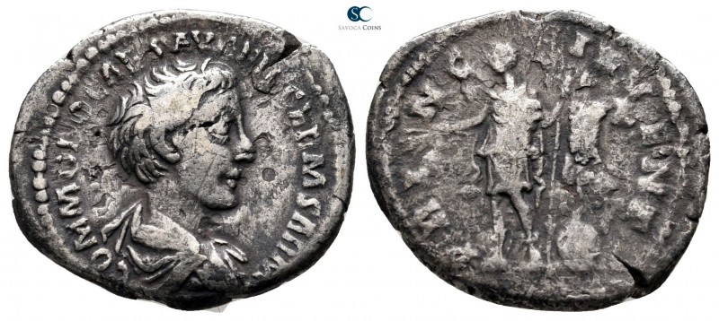 Commodus, as Caesar AD 166-177. Rome
Denarius AR

20mm., 2,63g.



nearly...