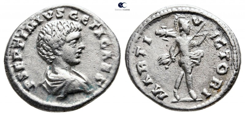 Geta as Caesar AD 197-209. Laodicea ad Mare
Denarius AR

19mm., 3,05g.


...