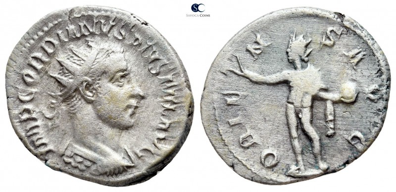 Gordian III. AD 238-244. Antioch
Antoninianus AR

23mm., 4,51g.



very f...