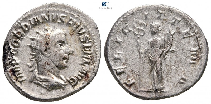 Gordian III. AD 238-244. Rome
Antoninianus AR

23mm., 3,50g.



very fine