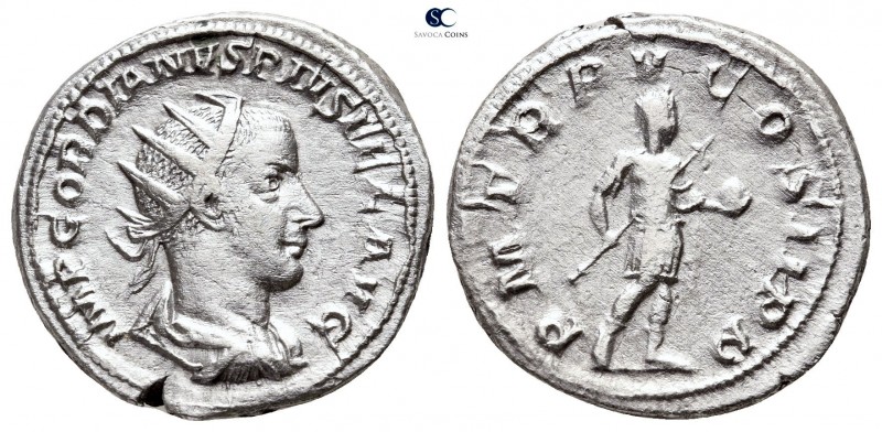 Gordian III. AD 238-244. Rome
Antoninianus AR

22mm., 5,78g.



very fine