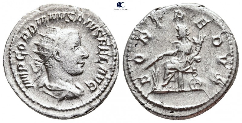 Gordian III. AD 238-244. Rome
Antoninianus AR

23mm., 4,48g.



very fine