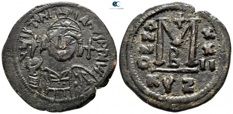 Justinian I AD 527-565. Cyzicus
Follis Æ

38mm., 19,65g.



very fine