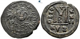 Justinian I AD 527-565. Cyzicus. Follis Æ