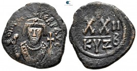 Phocas AD 602-610. Cyzicus. Half follis Æ