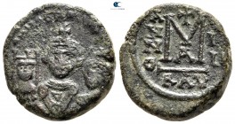 Heraclius & H.Constantine & Martina AD 610-641. Ravenna. Follis Æ