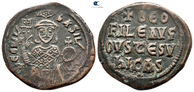 Theophilus AD 829-842. Constantinople
Follis Æ

28mm., 9,11g.



very fin...