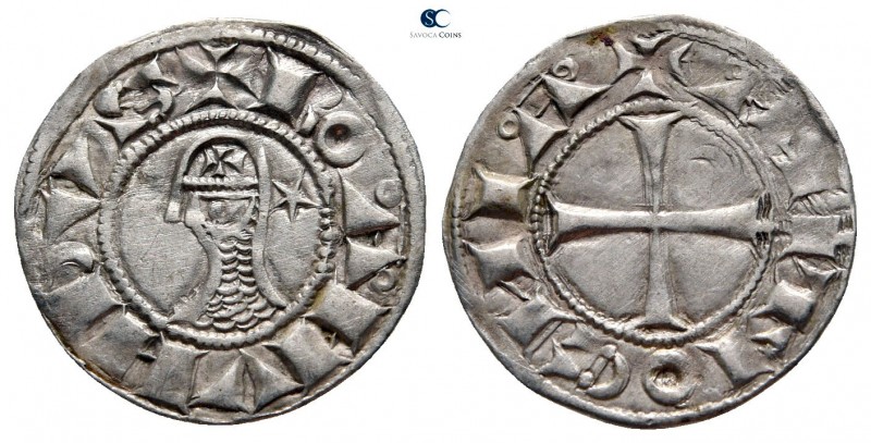 Bohemond III AD 1163-1201. 
Denier AR

19mm., 0,95g.



good very fine