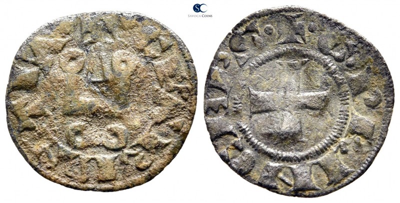 Guillaume II de Villehardouin AD 1246-1278. 
Denier BI

19mm., 0,73g.



...