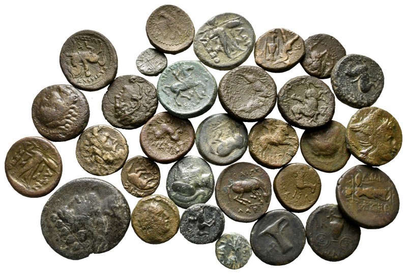 Lot of ca. 30 greek bronze coins / SOLD AS SEEN, NO RETURN! 

very fine