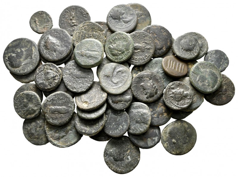 Lot of ca. 65 roman provincial bronze coins / SOLD AS SEEN, NO RETURN!

nearly...