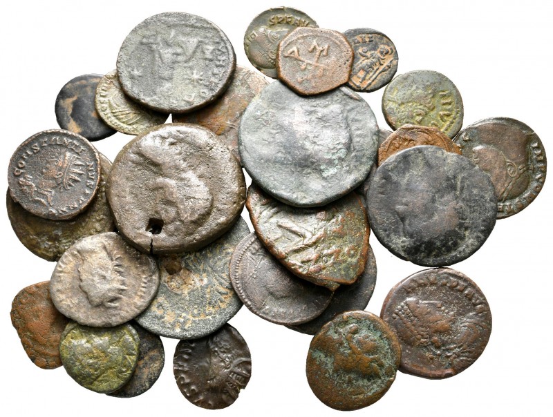Lot of ca. 27 roman bronze coins / SOLD AS SEEN, NO RETURN!

nearly very fine