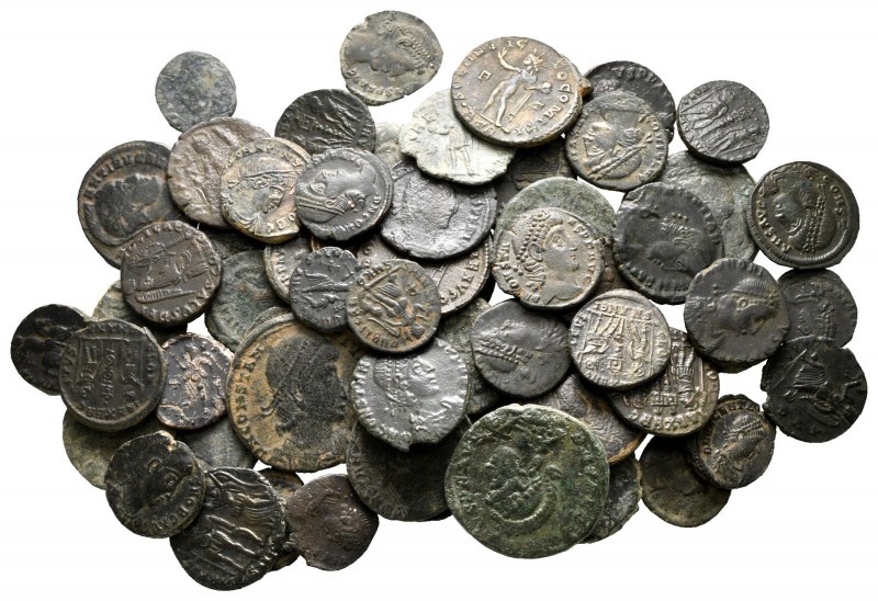 Lot of ca. 65 roman bronze coins / SOLD AS SEEN, NO RETURN!

very fine