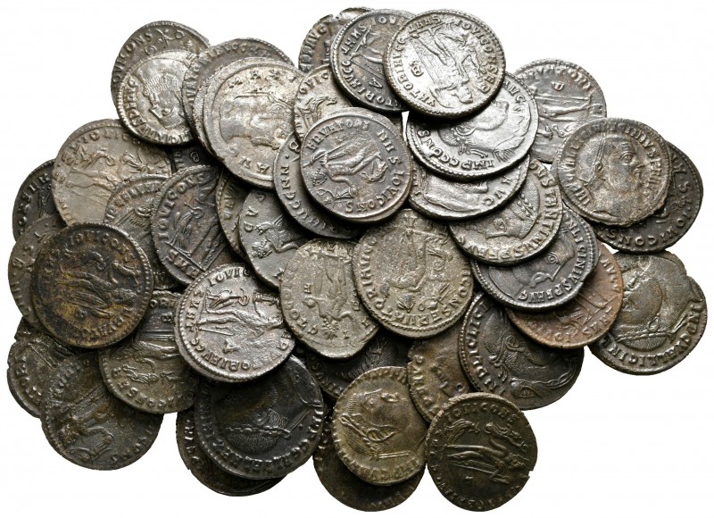 Lot of ca. 50 late roman bronze coins / SOLD AS SEEN, NO RETURN! 

good very f...