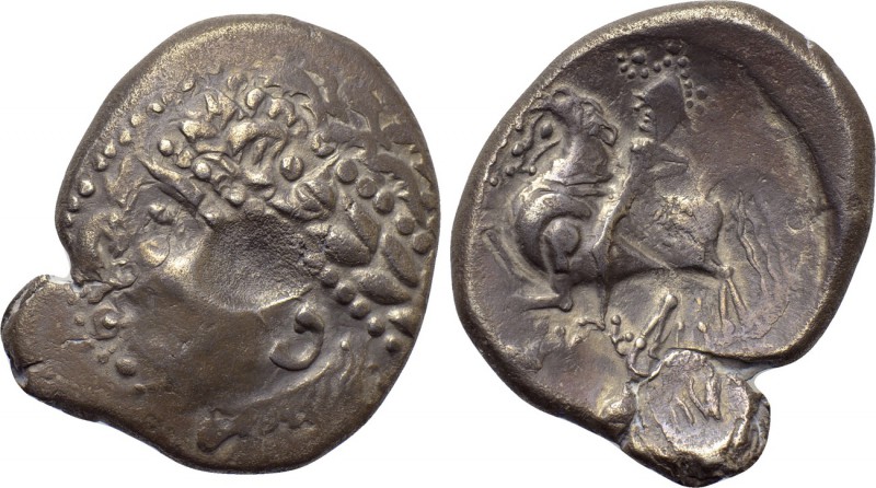 CENTRAL EUROPE. Noricum. Tetradrachm (Circa 170-150 BC). "Kugelreiter" type. 
...