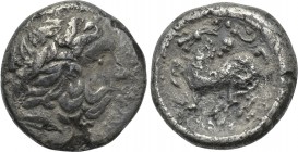 EASTERN EUROPE. Imitations of Philip II of Macedon (2nd-1st centuries BC). Tetradrachm. Mint in Serbia. "Helmschweifreiter" type.