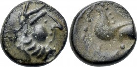 EASTERN EUROPE. Imitations of Philip II of Macedon (2nd-1st centuries BC). Ae Drachm. "Kugelwange" type.