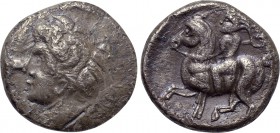 EASTERN EUROPE. Imitations of Philip II of Macedon (2nd-1st centuries BC). Tetradrachm. Mint in Transylvania. "Lysimachoskopf" type.