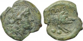 LUCANIA. Paestum (Poseidonia). Ae Sextans (218-201 BC).