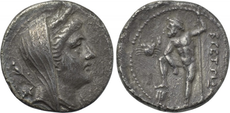 BRUTTIUM. The Brettii. Drachm (Circa 216-214 BC). Second Punic War issue.

Obv...