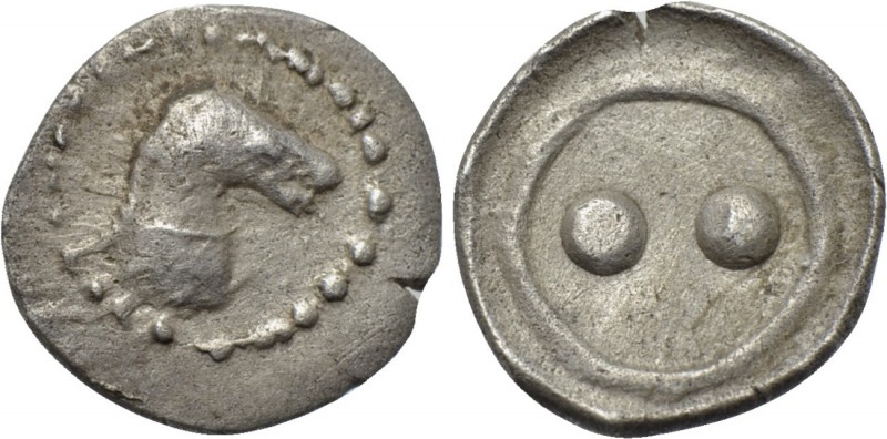 SICILY. Gela. Hexas or Dionkion (Circa 480/75-475/0 BC). 

Obv: Head of horse ...