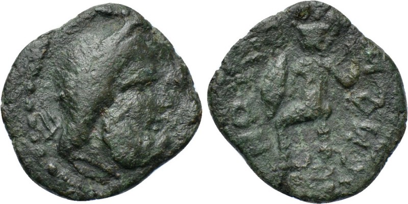 SICILY. Soloi. Ae Tetras or Quadrans (Circa 200-150 BC). 

Obv: Laureate head ...