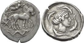 SICILY. Syracuse. Second Democracy. Tetradrachm (466-405 BC).